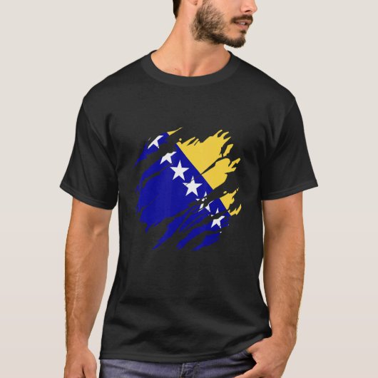 Bosnia Bosnian flag T-shirt (Voorkant)