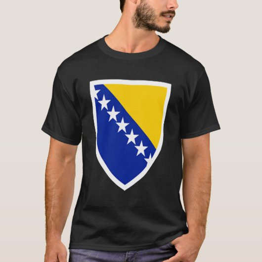 Bosnia Emblem Flag Proud Bosnian T-shirt (Voorkant)