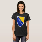 Bosnia Emblem Flag Proud Bosnian T-shirt (Voorkant volledig)