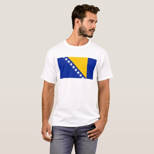 Bosnia Flag T-Shirt, Patriotic T-Shirts (Voorkant volledig)