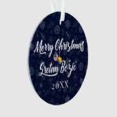 Bosnian American With Custom Year Bilingual Ornament (voorkant)