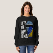 Bosnian And Botswanan Mix DNA Flag Heritage Trui (Voorkant volledig)