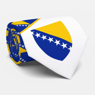 Bosnian Coat of Arms & Flag, Bosnia & Herzegovina Stropdas