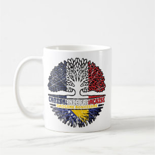 Bosnian French France Tree Roots Flag Koffiemok