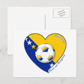 Bosnian Soccer National Team Fútbol BOSNIA" 2014 Briefkaart (Voorkant / Achterkant)