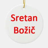 bosnian sretan bozic keramisch ornament (Voorkant)