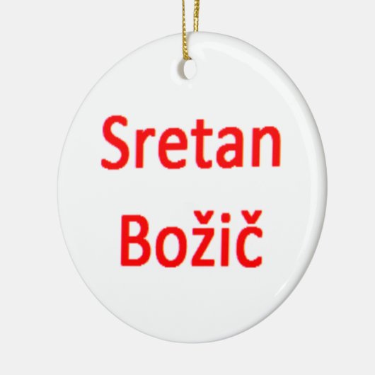 bosnian sretan bozic keramisch ornament (Links)