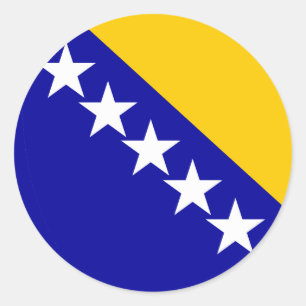 bosnië emblem classic round sticker