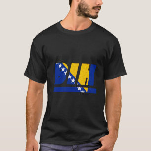 Bosnië En Herzegovina Bih Bosnië Met Vlag T-shirt