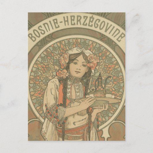 Bosnië en Herzegovina door Alphonse Mucha (1900) Briefkaart (Voorkant)