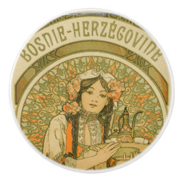 Bosnië en Herzegovina door Alphonse Mucha (1900) Keramische Knop