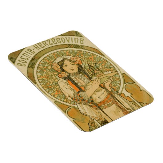 Bosnië en Herzegovina door Alphonse Mucha (1900) Magneet (Rechterzijde)