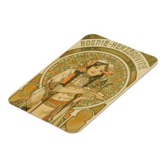 Bosnië en Herzegovina door Alphonse Mucha (1900) Magneet (Linkerzijde)