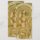 Bosnië en Herzegovina door Alphonse Mucha (1900) Menu (Voorkant / Achterkant)