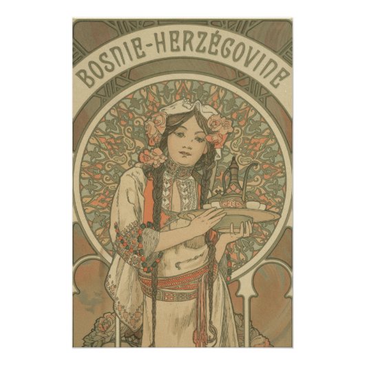 Bosnië en Herzegovina door Alphonse Mucha (1900) Perfect Poster (Voorkant)