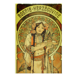 Bosnië en Herzegovina door Alphonse Mucha 1900 Perfect Poster