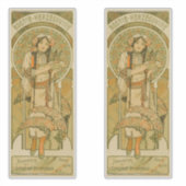 Bosnië en Herzegovina door Alphonse Mucha (1900) Sticker (Voorkant)