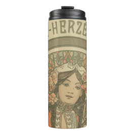 Bosnië en Herzegovina door Alphonse Mucha (1900) Thermosbeker