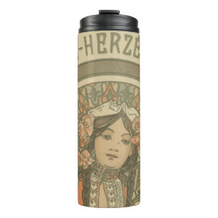 Bosnië en Herzegovina door Alphonse Mucha (1900) Thermosbeker