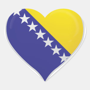 bosnië en herzegovina houden van vlag en trots hart sticker