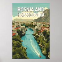 Bosnië en Herzegovina Illustratie Reis Kunst