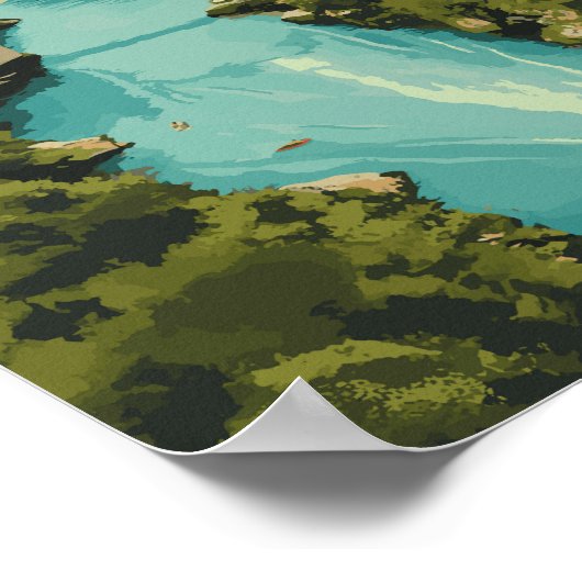 Bosnië en Herzegovina Illustratie Reiskunst Poster (Hoek)