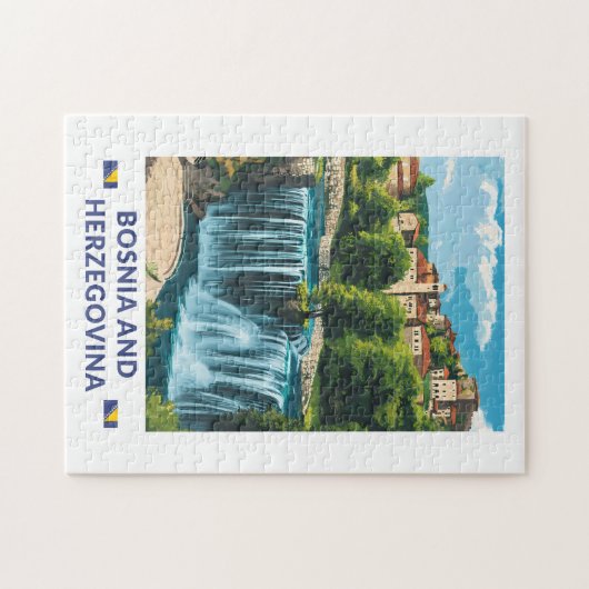 Bosnië en Herzegovina Jajce Illustratie Kunst Legpuzzel (Horizontaal)