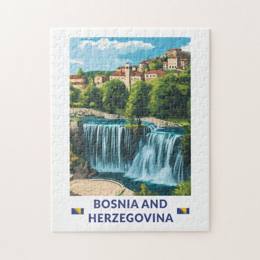 Bosnië en Herzegovina Jajce Illustratie Kunst Legpuzzel (Verticaal)