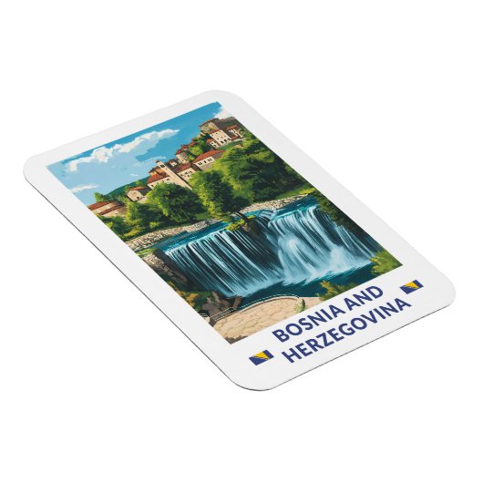 Bosnië en Herzegovina Jajce Illustratie Kunst Magneet (Rechterzijde)
