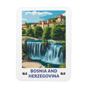 Bosnië en Herzegovina Jajce Illustratie Kunst Magneet