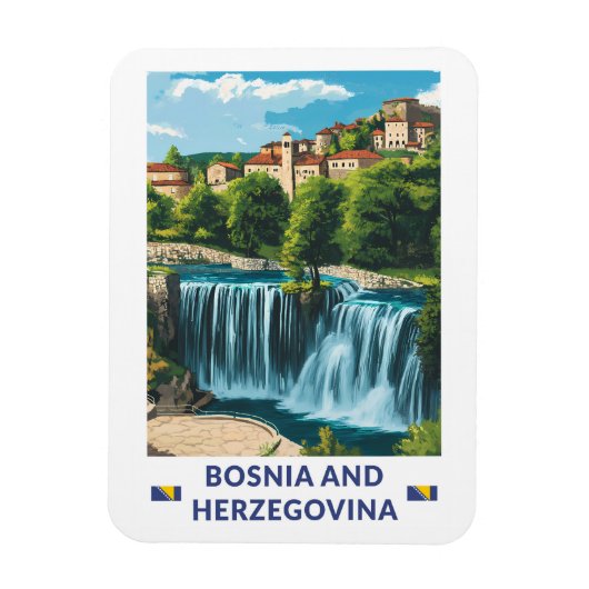 Bosnië en Herzegovina Jajce Illustratie Kunst Magneet (Verticaal)