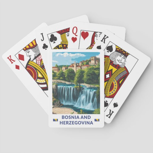Bosnië en Herzegovina Jajce Illustratie Kunst Pokerkaarten (Achterkant)