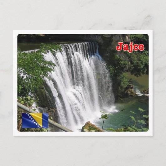 Bosnië en Herzegovina - Jajce - Pliva Waterfall - Briefkaart (Voorkant)