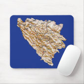 Bosnië en Herzegovina Kaart Mousepad Muismat (Met muis)