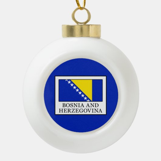 Bosnië en Herzegovina Keramische Bal Ornament (Voorkant)