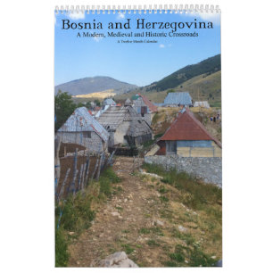 Bosnië en Herzegovina Modern middeleeuws kruispun Kalender