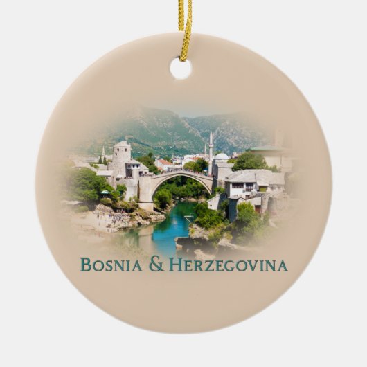 Bosnië en Herzegovina: Mostar Keramisch Ornament (Voorkant)