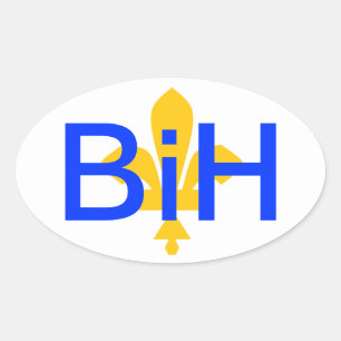 Bosnië en Herzegovina Ovale Sticker