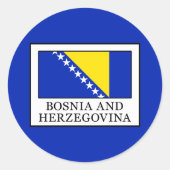 Bosnië en Herzegovina Ronde Sticker (Voorkant)