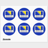 Bosnië en Herzegovina Ronde Sticker (Vel)