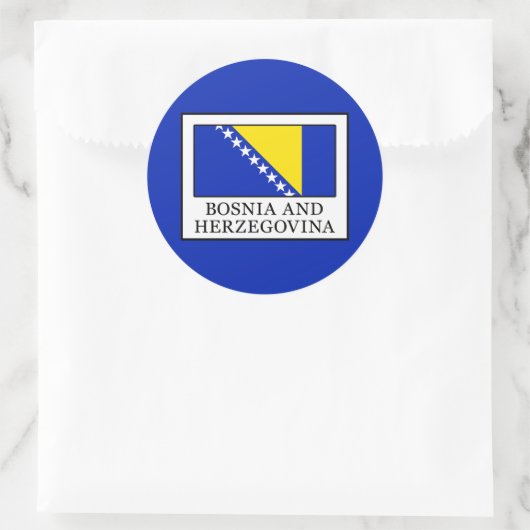 Bosnië en Herzegovina Ronde Sticker (Tas)