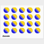 Bosnië en Herzegovina Ronde Sticker (Vel)