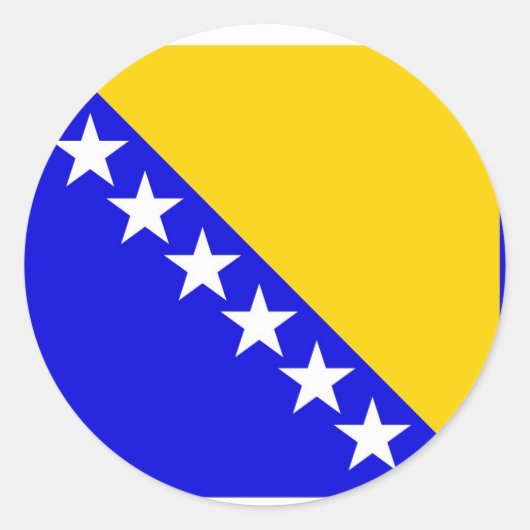 Bosnië en Herzegovina Ronde Sticker (Voorkant)