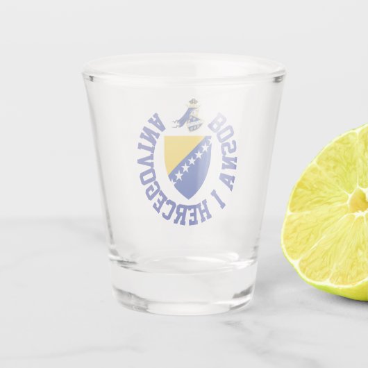 Bosnië en Herzegovina Shot Glas (Achterkant)