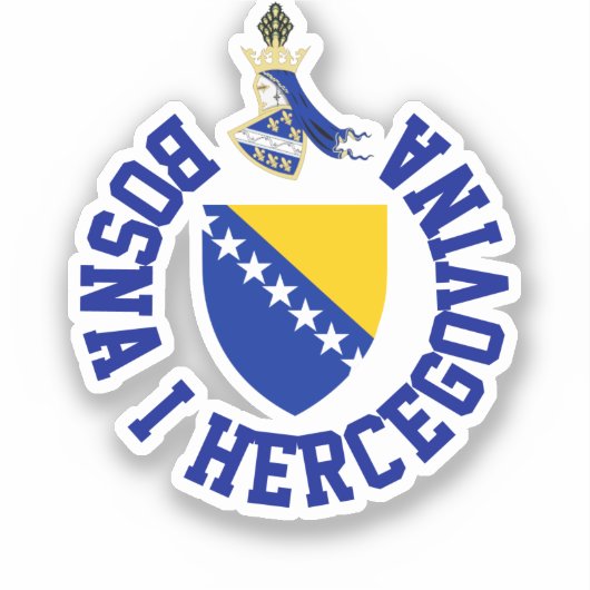 Bosnië en Herzegovina Sticker (Voorkant)