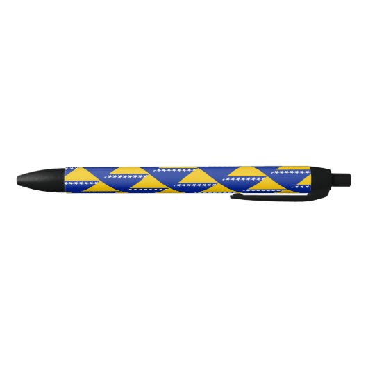 Bosnië en Herzegovina Vlag balpen Zwarte Inkt Pen (Bodem)