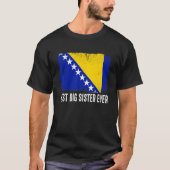 Bosnië en Herzegovina vlag beste grote zus ooit F T-shirt (Voorkant)