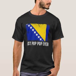 Bosnië en Herzegovina Vlag Beste Pop Pop ooit Fami T-shirt