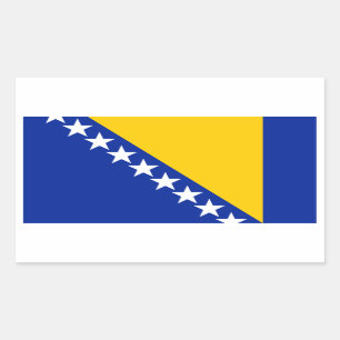 Bosnië en Herzegovina Vlag Bosnisch/Herzegovina Rechthoekige Sticker
