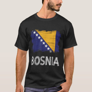 Bosnië en Herzegovina Vlag Bosnisch Roots Design T-shirt